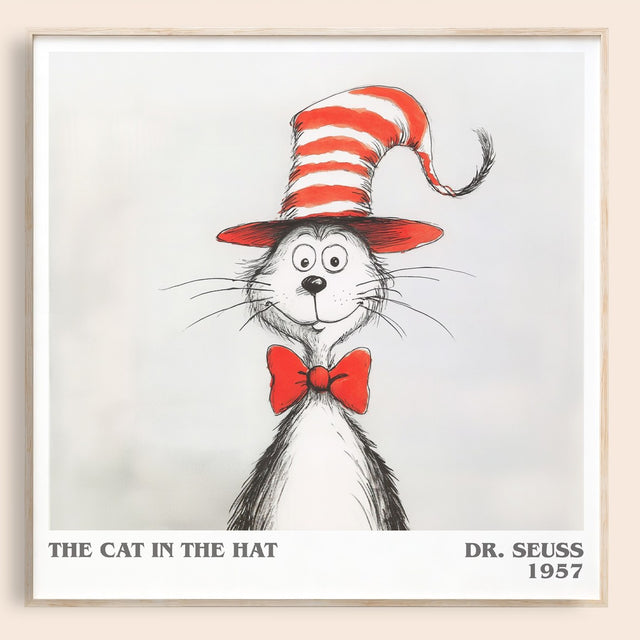 The Cat in the Hat Literary Art Print by Dr. Seuss