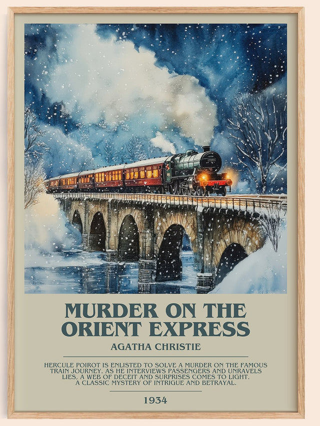 Murder On The Orient Express Bookish Wall Art by Agatha Christie