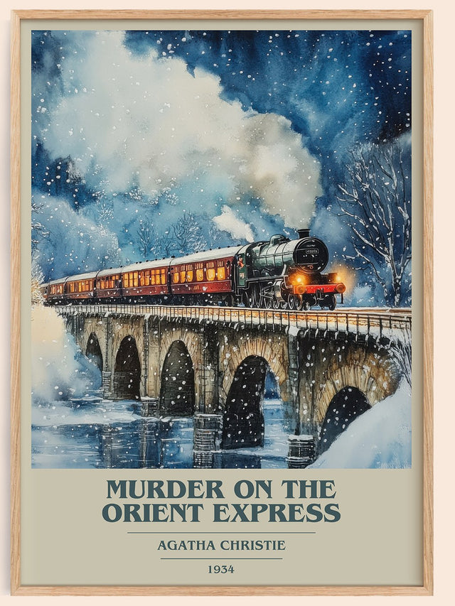 Murder On The Orient Express Book Cover Poster by Agatha Christie