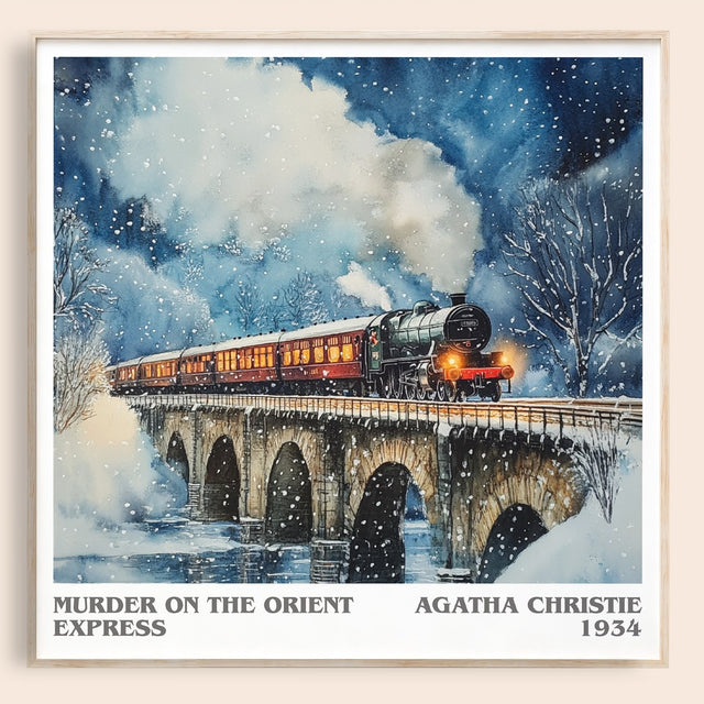 Murder On The Orient Express Literary Art Print by Agatha Christie