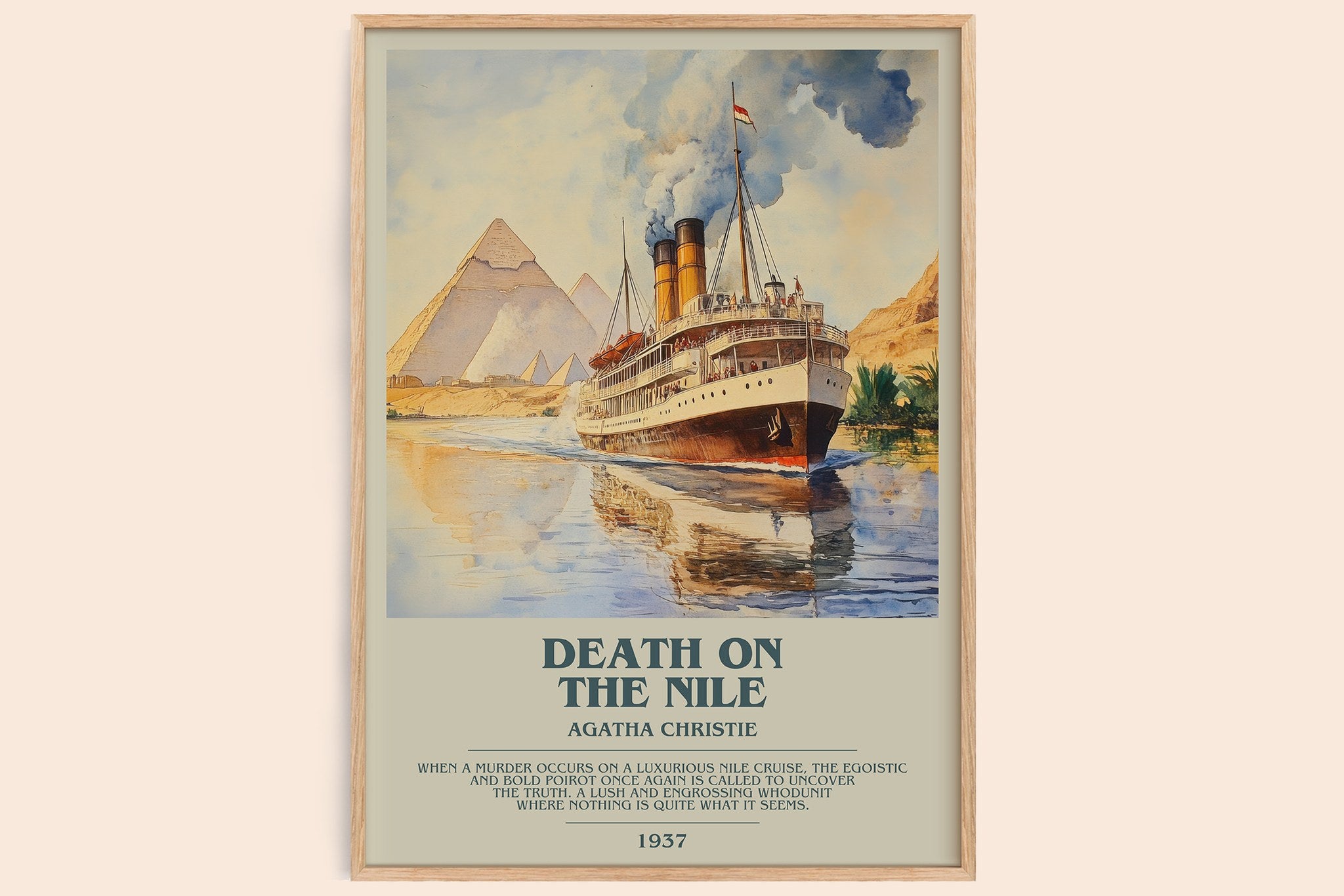 Death on the Nile Bookish Wall Art by Agatha Christie