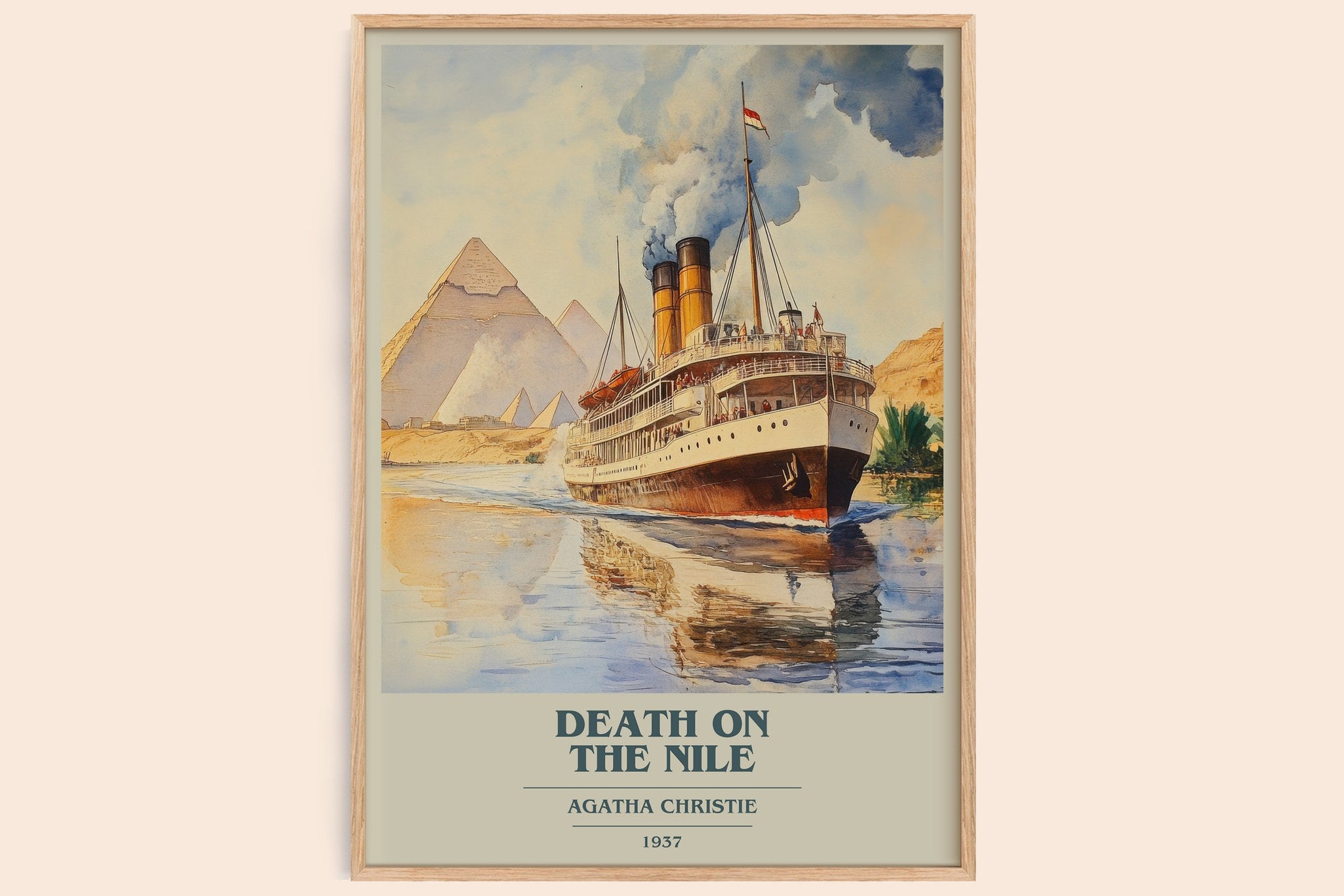 Death on the Nile Book Cover Poster by Agatha Christie