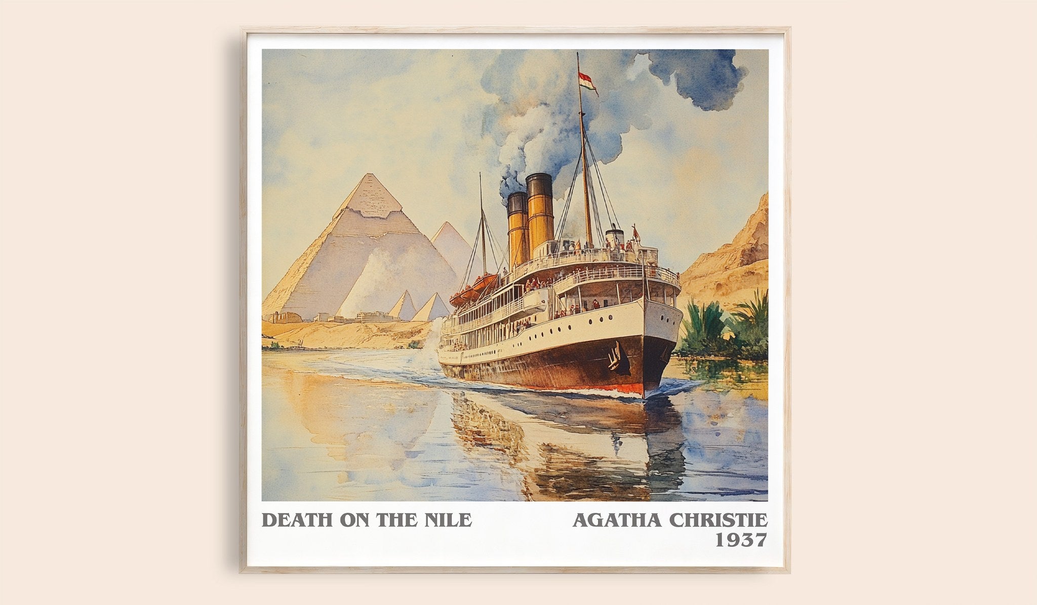 Death on the Nile Literary Art Print by Agatha Christie