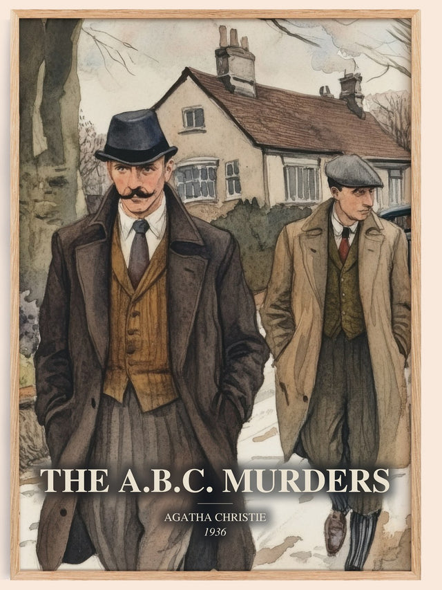 The A.B.C. Murders Book Watercolour Illustration by Agatha Christie