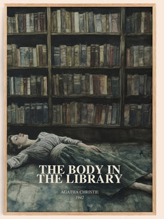 Body In The Library Book Watercolour Illustration by Agatha Christie