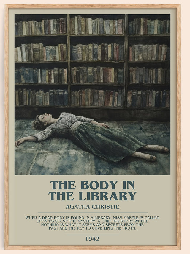 The Body in the Library Bookish Wall Art by Agatha Christie