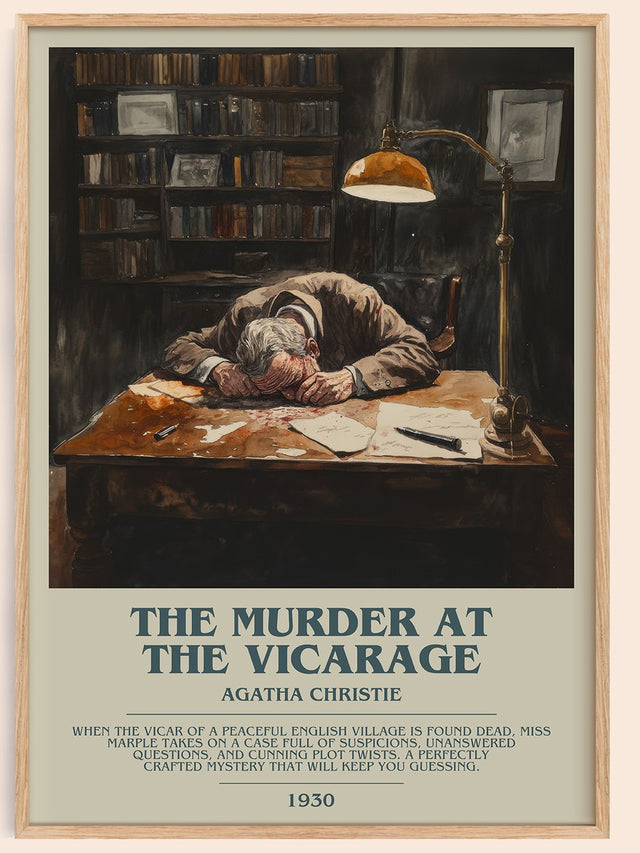 The Murder at the Vicarage Bookish Wall Art by Agatha Christie