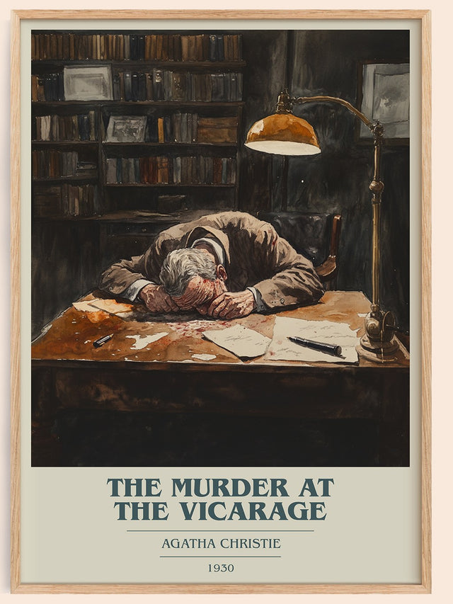The Murder at the Vicarage Book Cover Poster by Agatha Christie