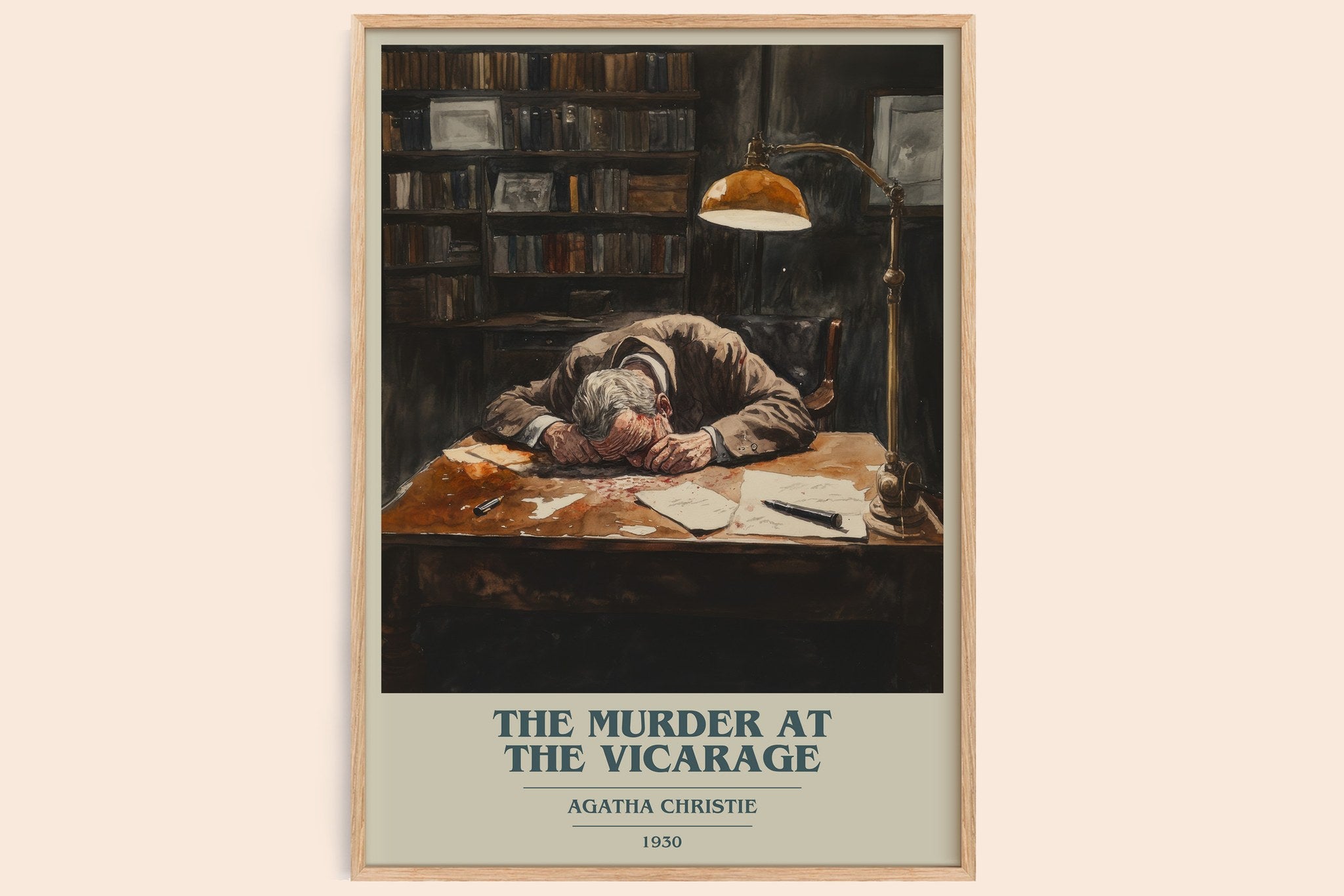 The Murder at the Vicarage Book Cover Poster by Agatha Christie