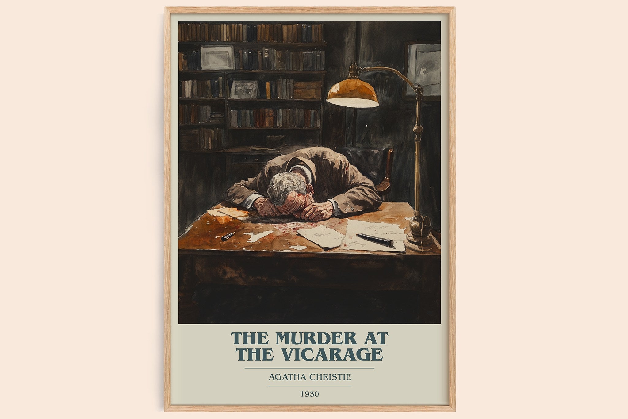 The Murder at the Vicarage Book Cover Poster by Agatha Christie