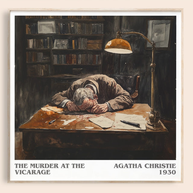 The Murder at the Vicarage Literary Art Print by Agatha Christie