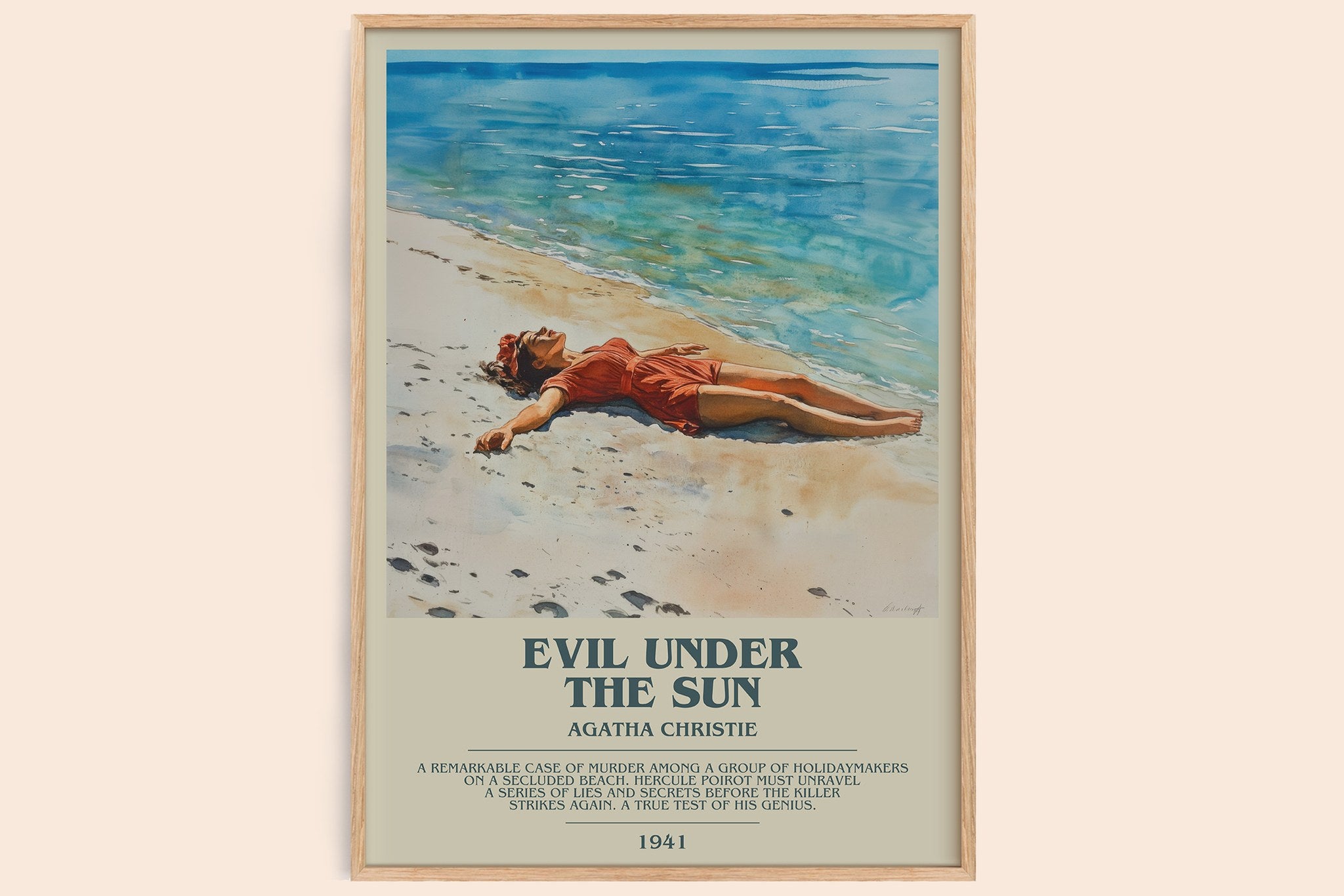 Evil Under the Sun Bookish Wall Art by Agatha Christie