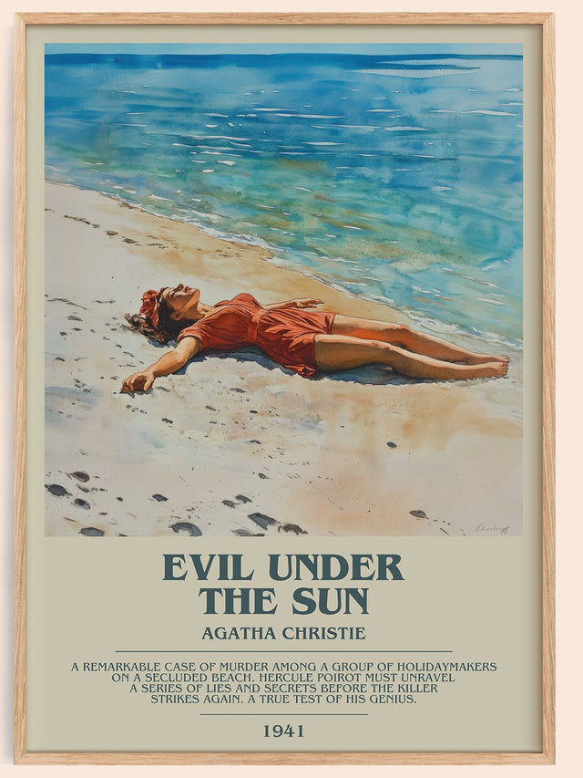 Evil Under the Sun Bookish Wall Art by Agatha Christie