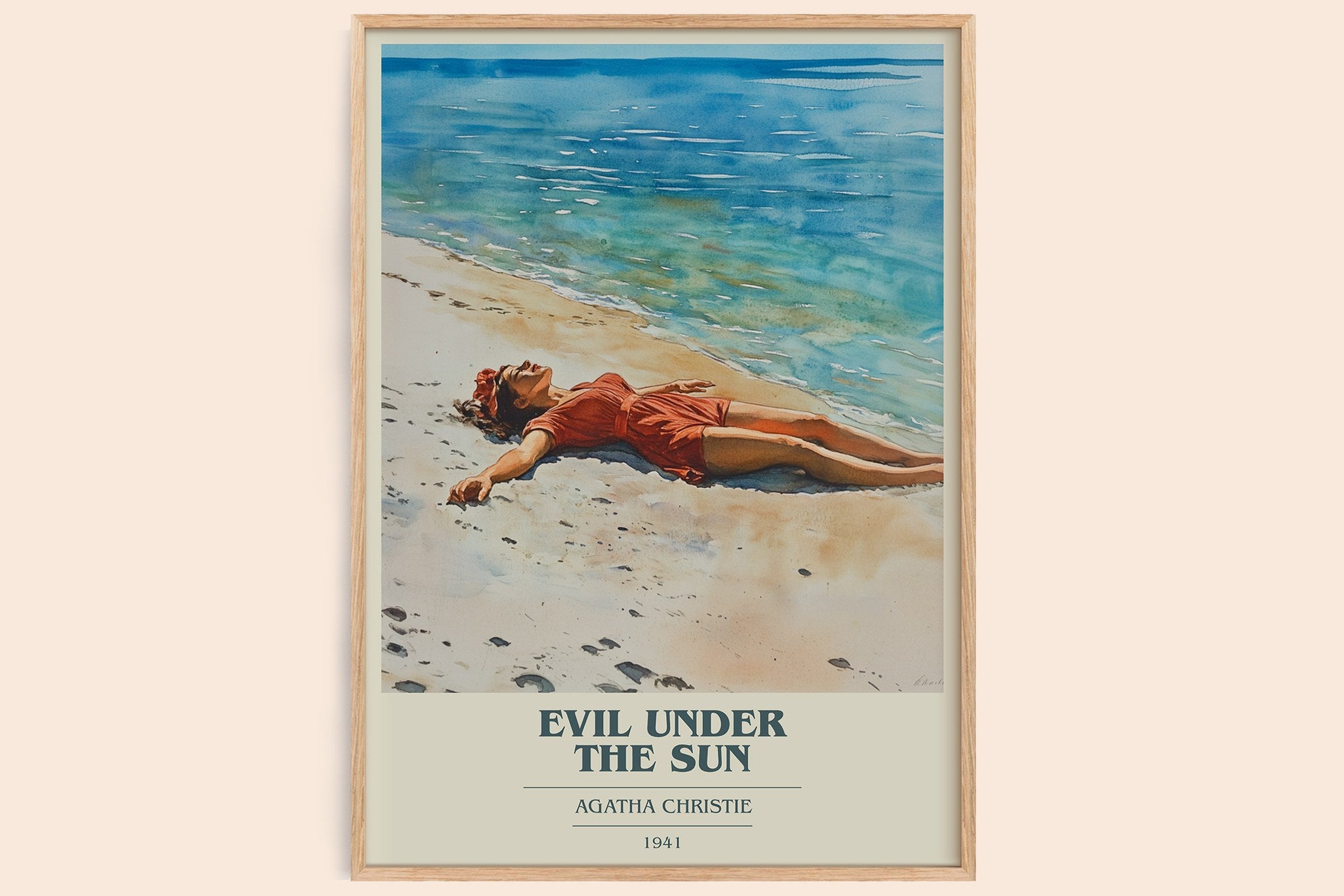 Evil Under the Sun Book Cover Poster by Agatha Christie