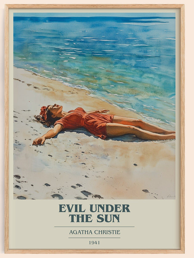 Evil Under the Sun Book Cover Poster by Agatha Christie