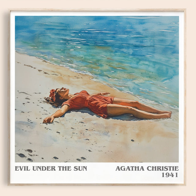 Evil Under the Sun Literary Art Print by Agatha Christie