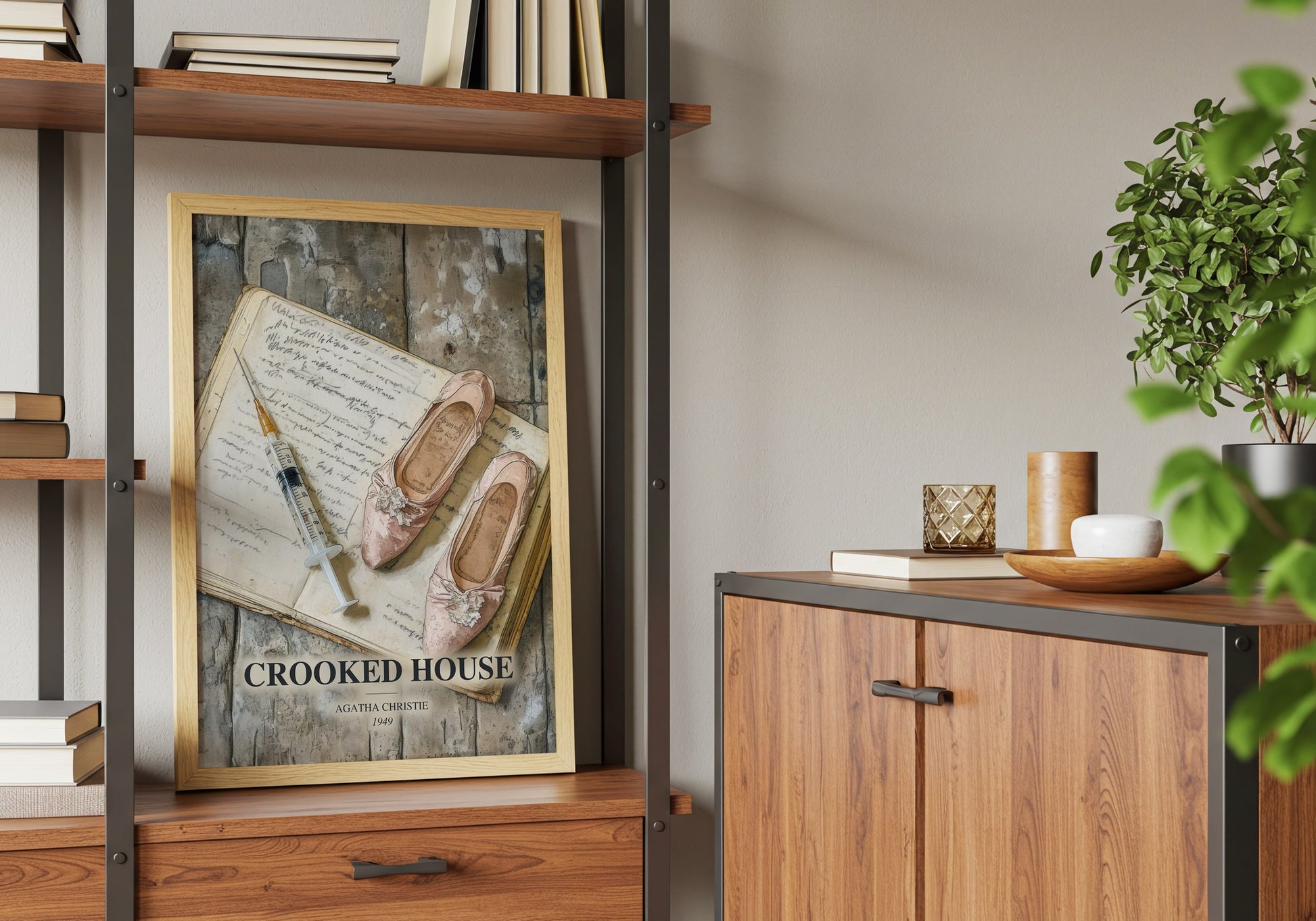 Crooked House book watercolour illustration paper finish options – matte satin gloss