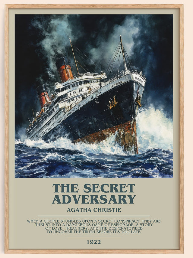 The Secret Adversary Bookish Wall Art by Agatha Christie