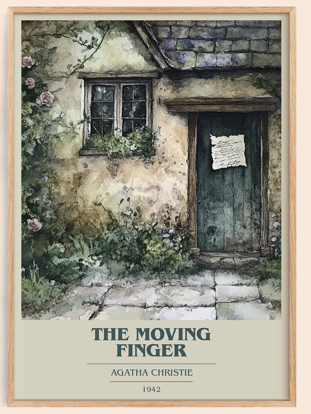 The Moving Finger Book Cover Poster by Agatha Christie