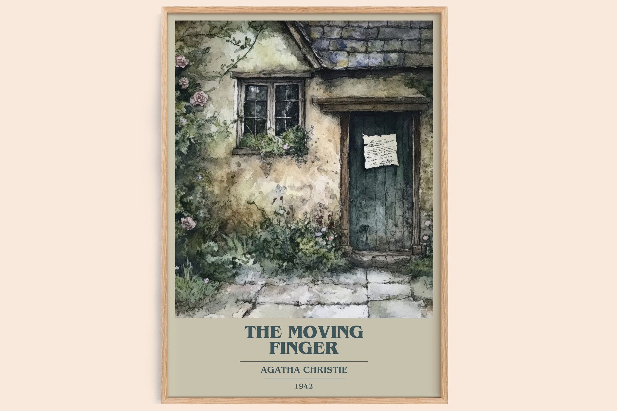 The Moving Finger Book Cover Poster by Agatha Christie