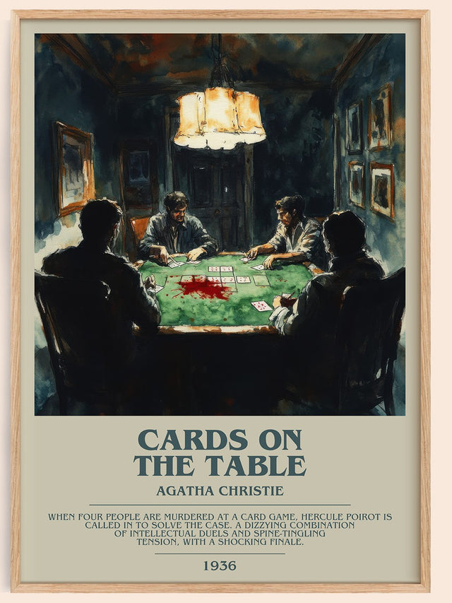 Cards on the Table Bookish Wall Art by Agatha Christie