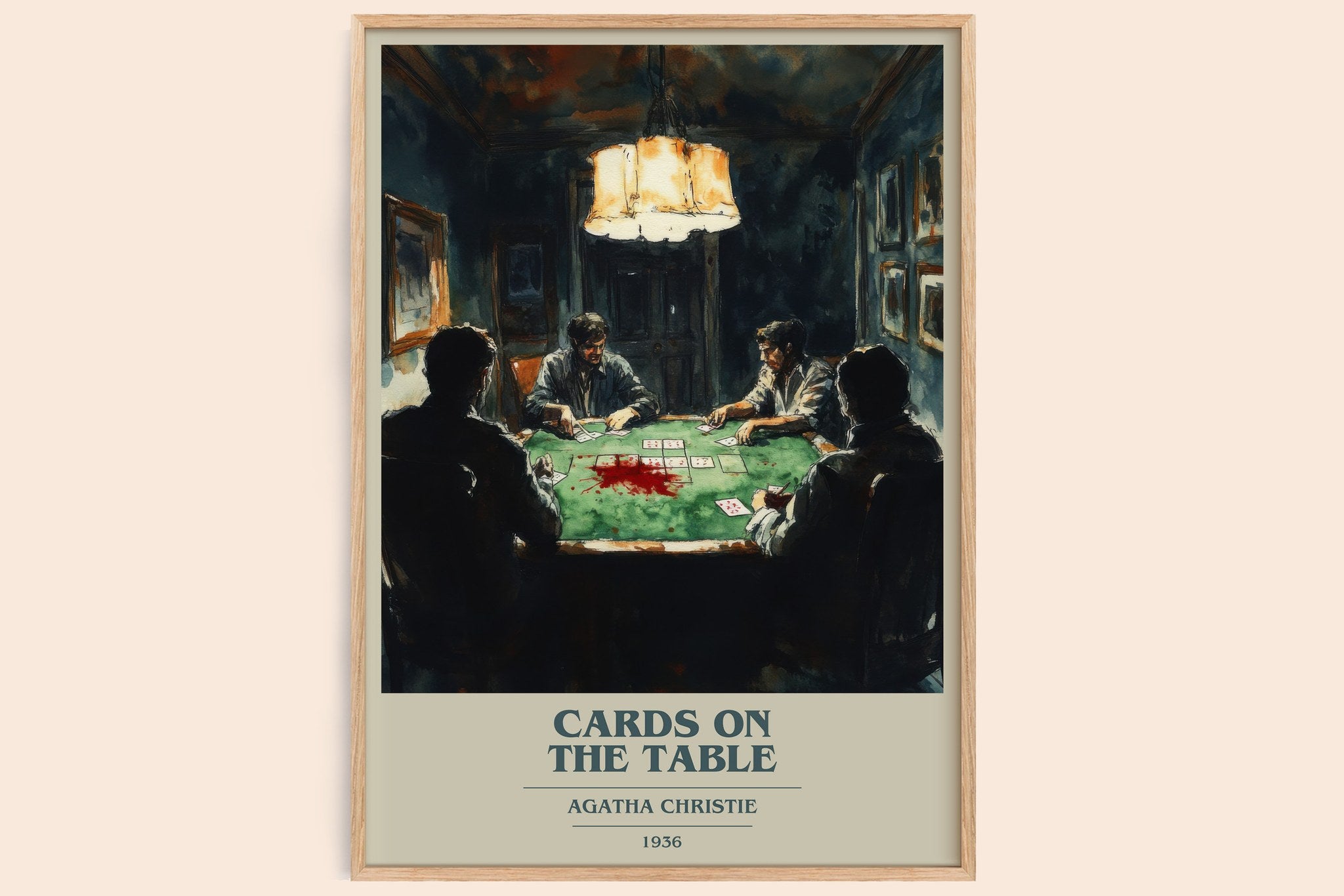 Cards on the Table Book Cover Poster by Agatha Christie