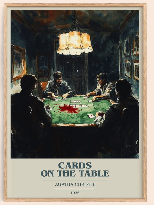 Cards on the Table Book Cover Poster by Agatha Christie