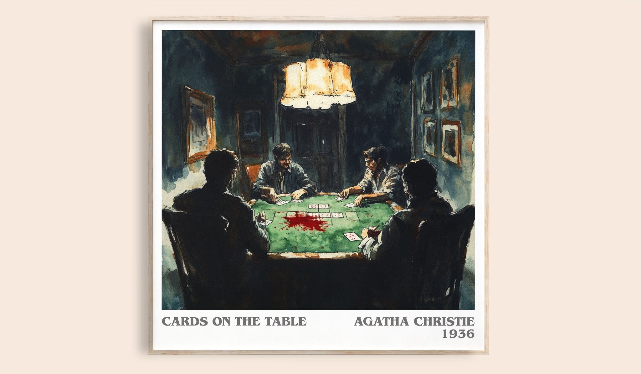 Cards on the Table Literary Art Print by Agatha Christie