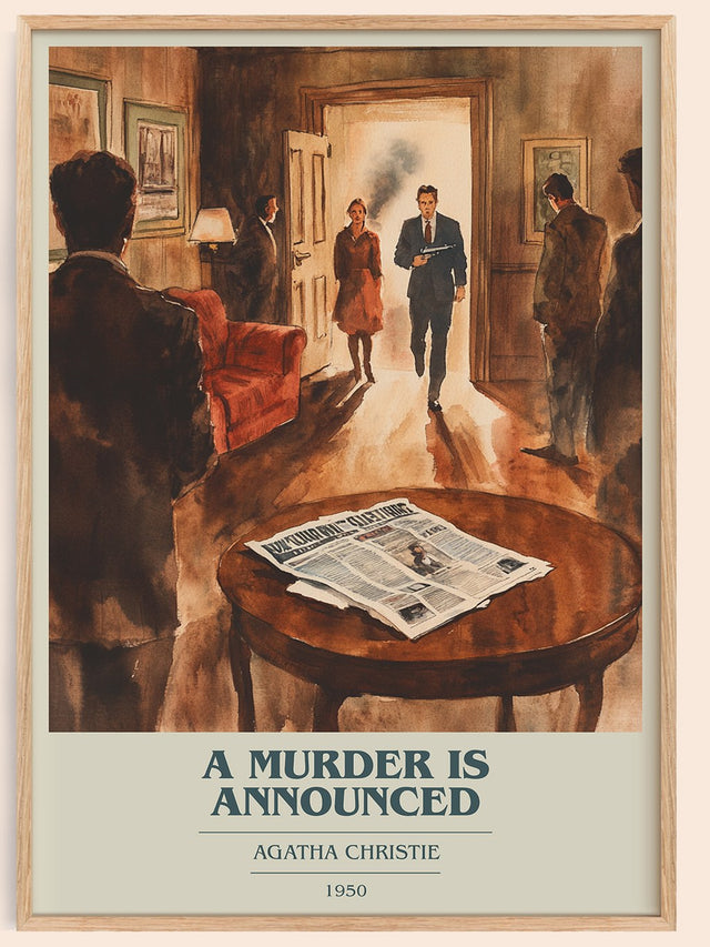 A Murder is Announced Book Cover Poster by Agatha Christie