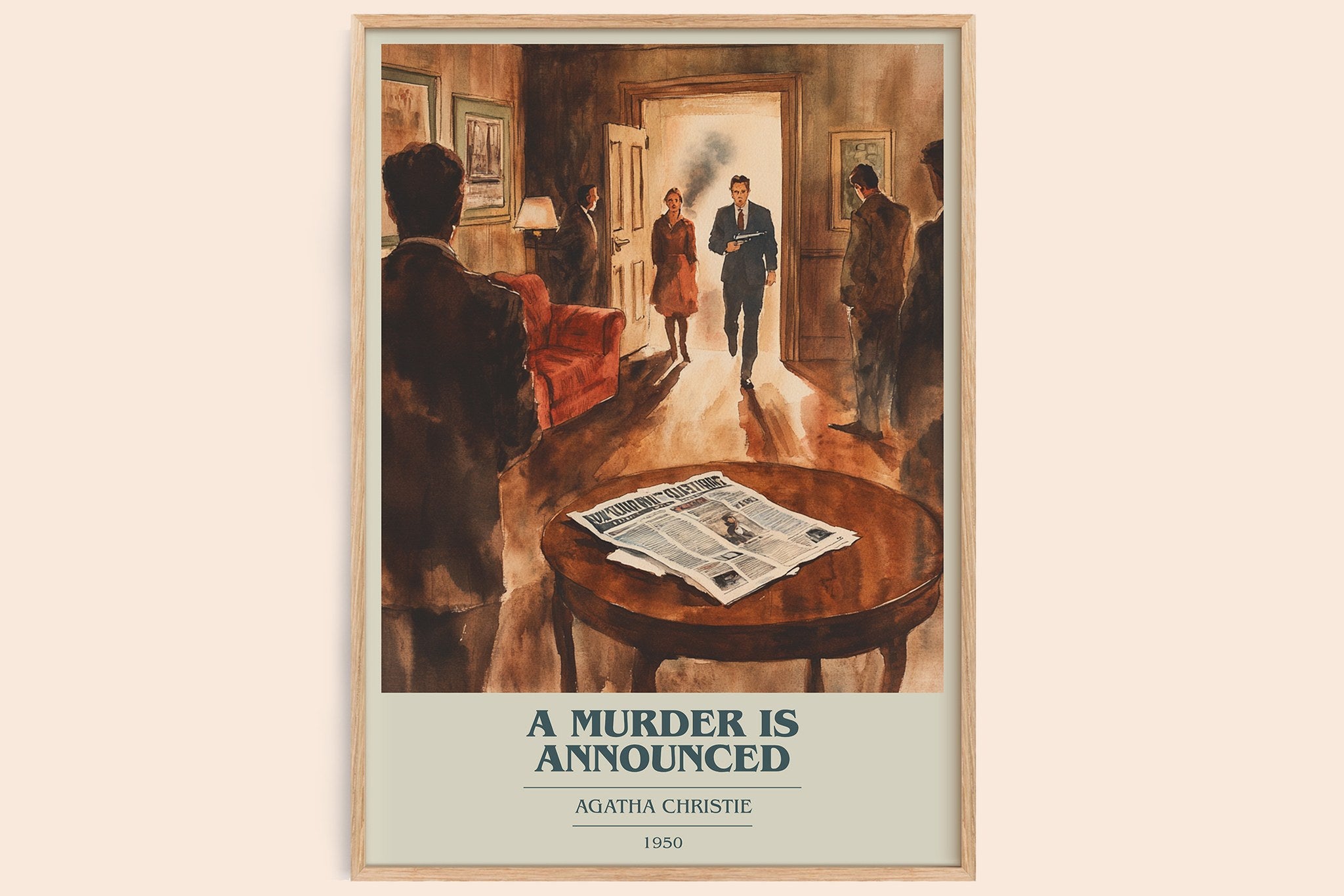 A Murder is Announced Book Cover Poster by Agatha Christie