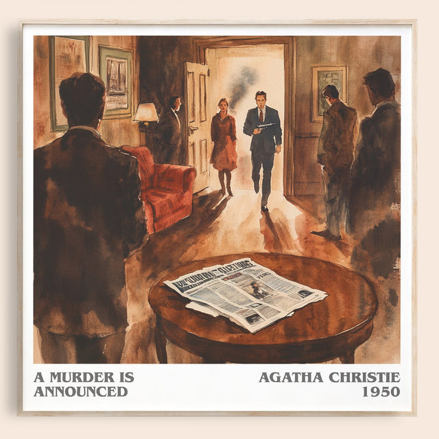A Murder is Announced Literary Art Print by Agatha Christie