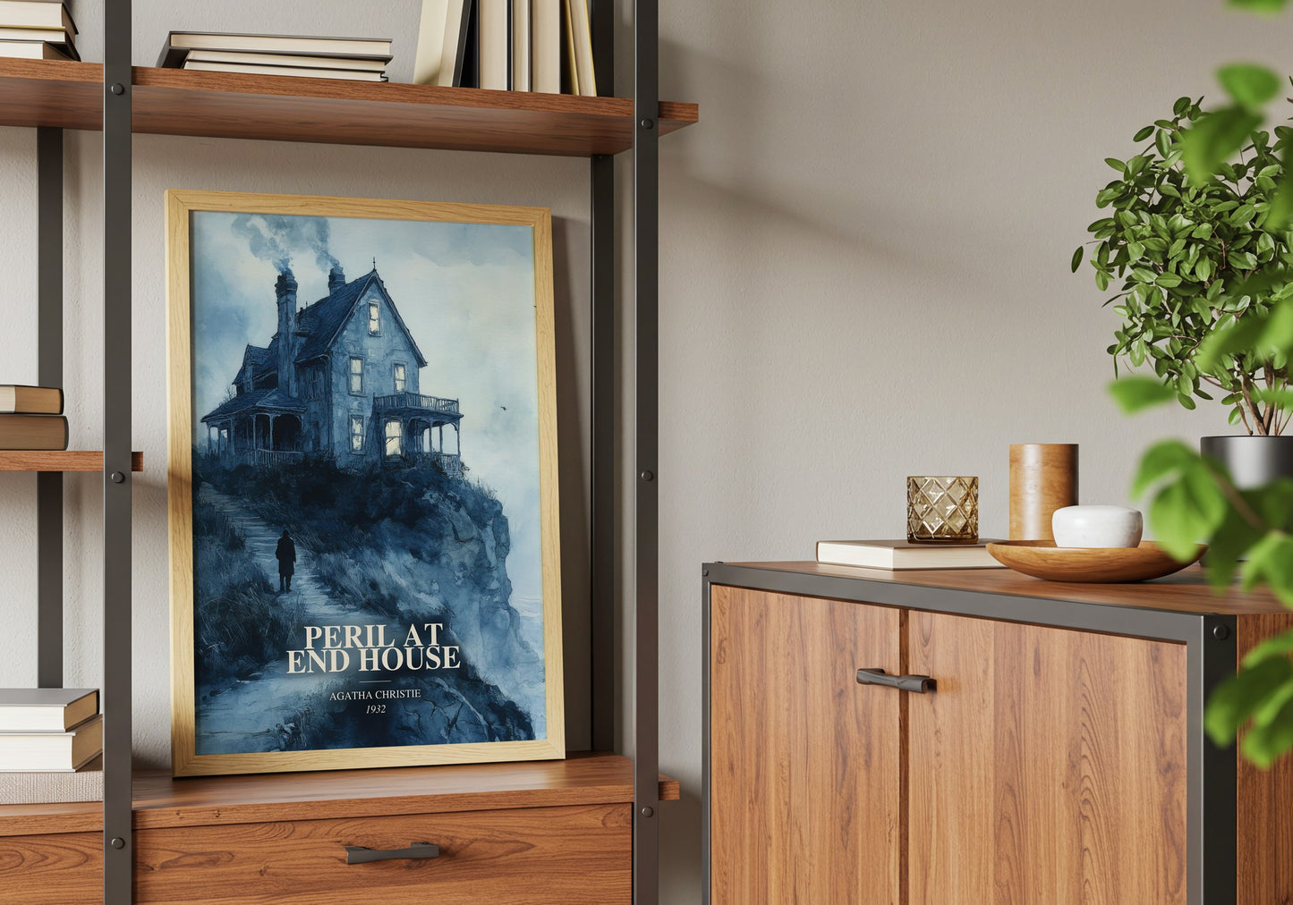 Peril At End House book watercolour illustration paper finish options – matte satin gloss