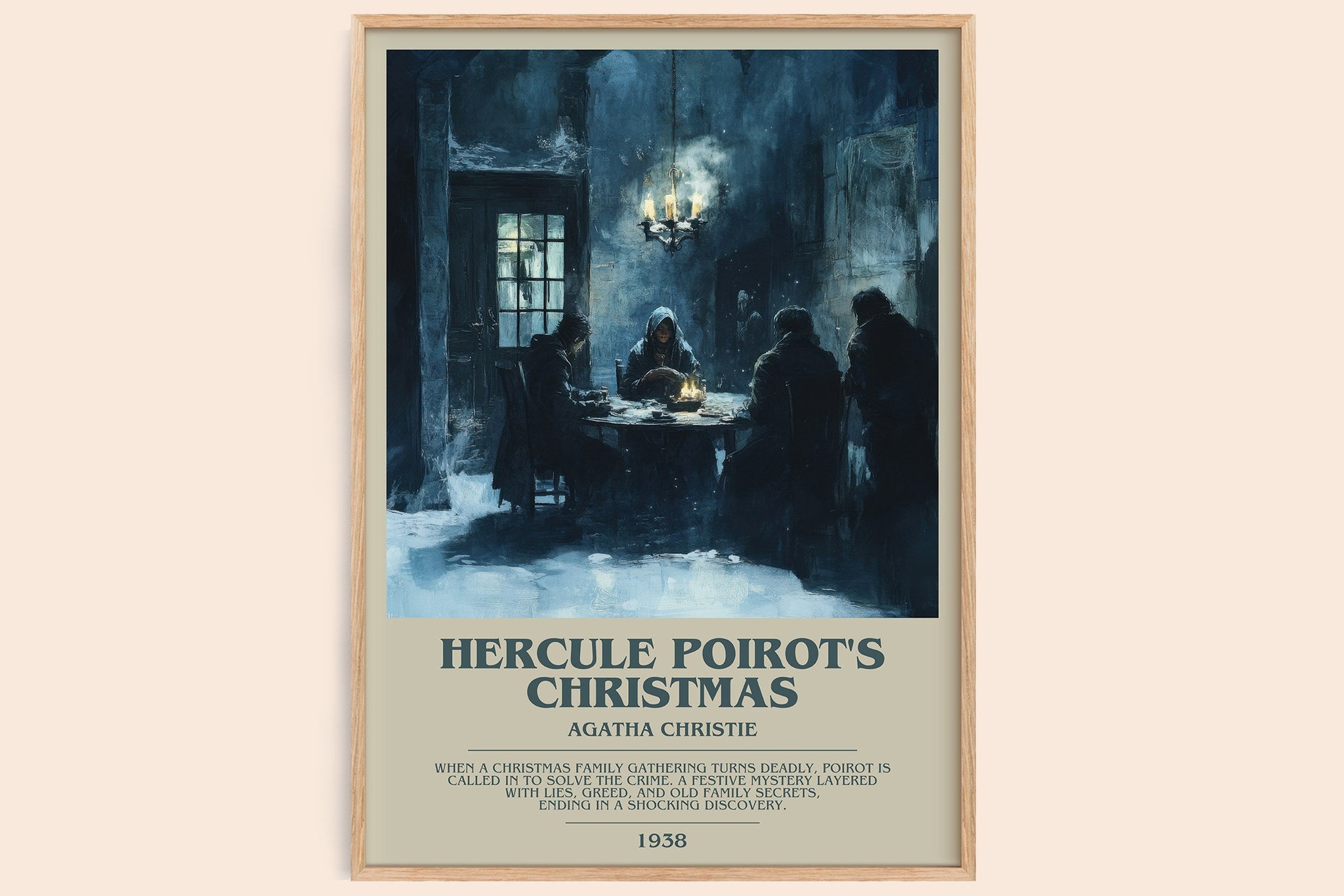 Hercule Poirot's Christmas Bookish Wall Art by Agatha Christie