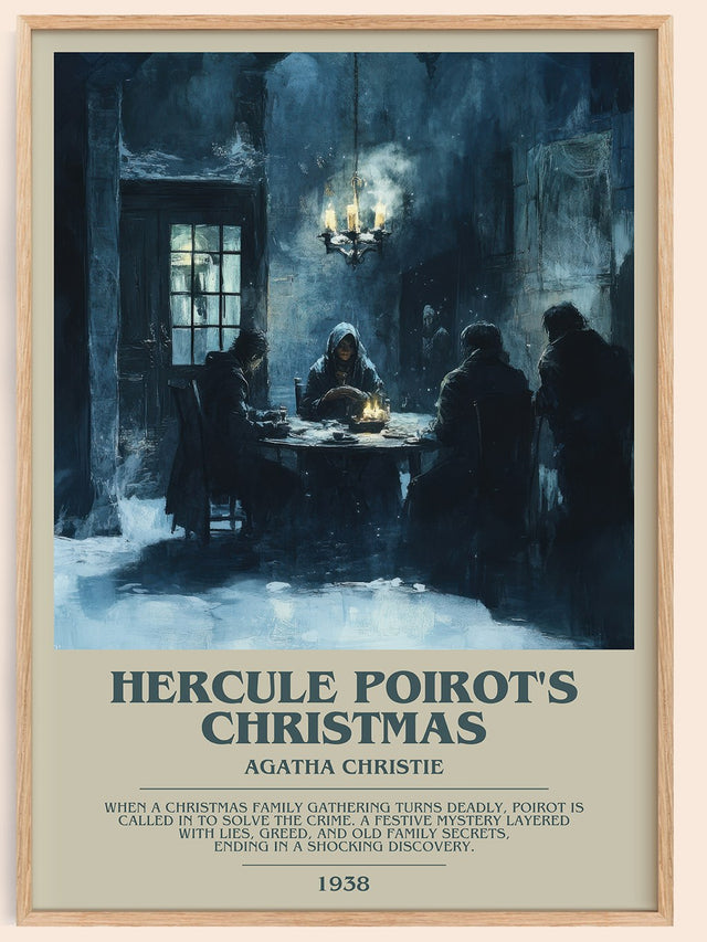 Hercule Poirot's Christmas Bookish Wall Art by Agatha Christie