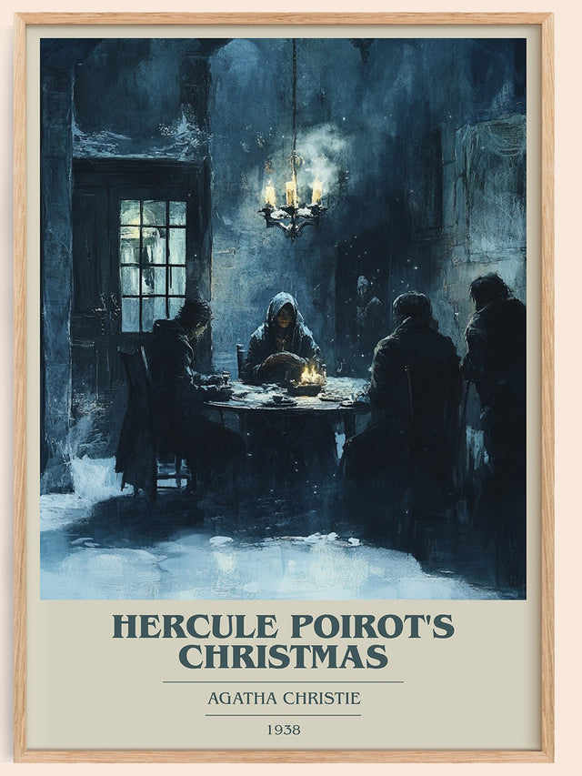 Hercule Poirot's Christmas Book Cover Poster by Agatha Christie