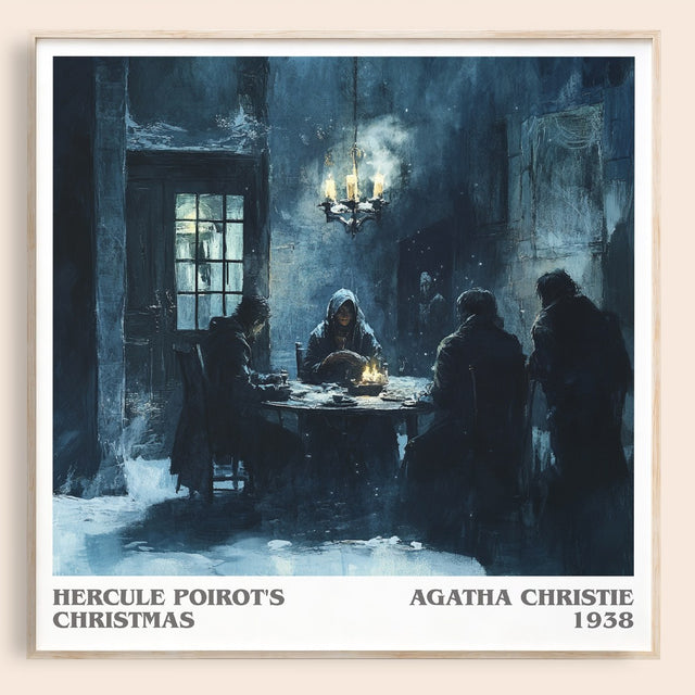 Hercule Poirot's Christmas Literary Art Print by Agatha Christie