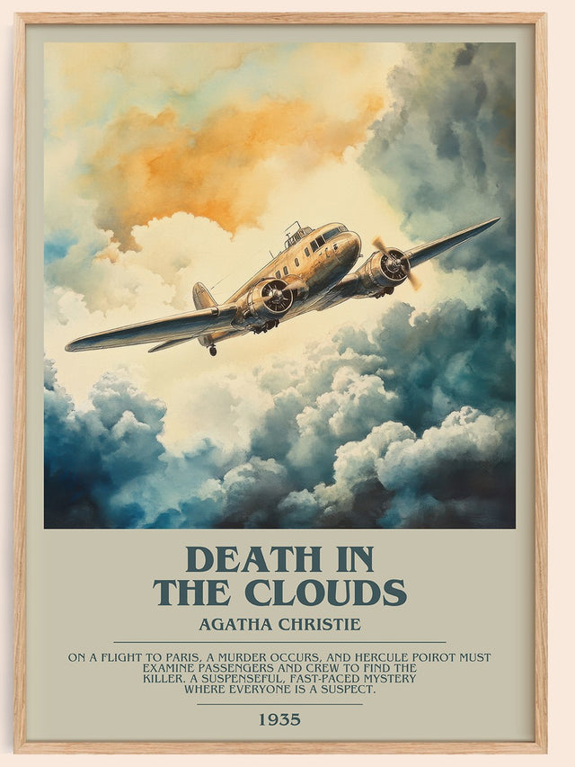 Death in the Clouds Bookish Wall Art by Agatha Christie