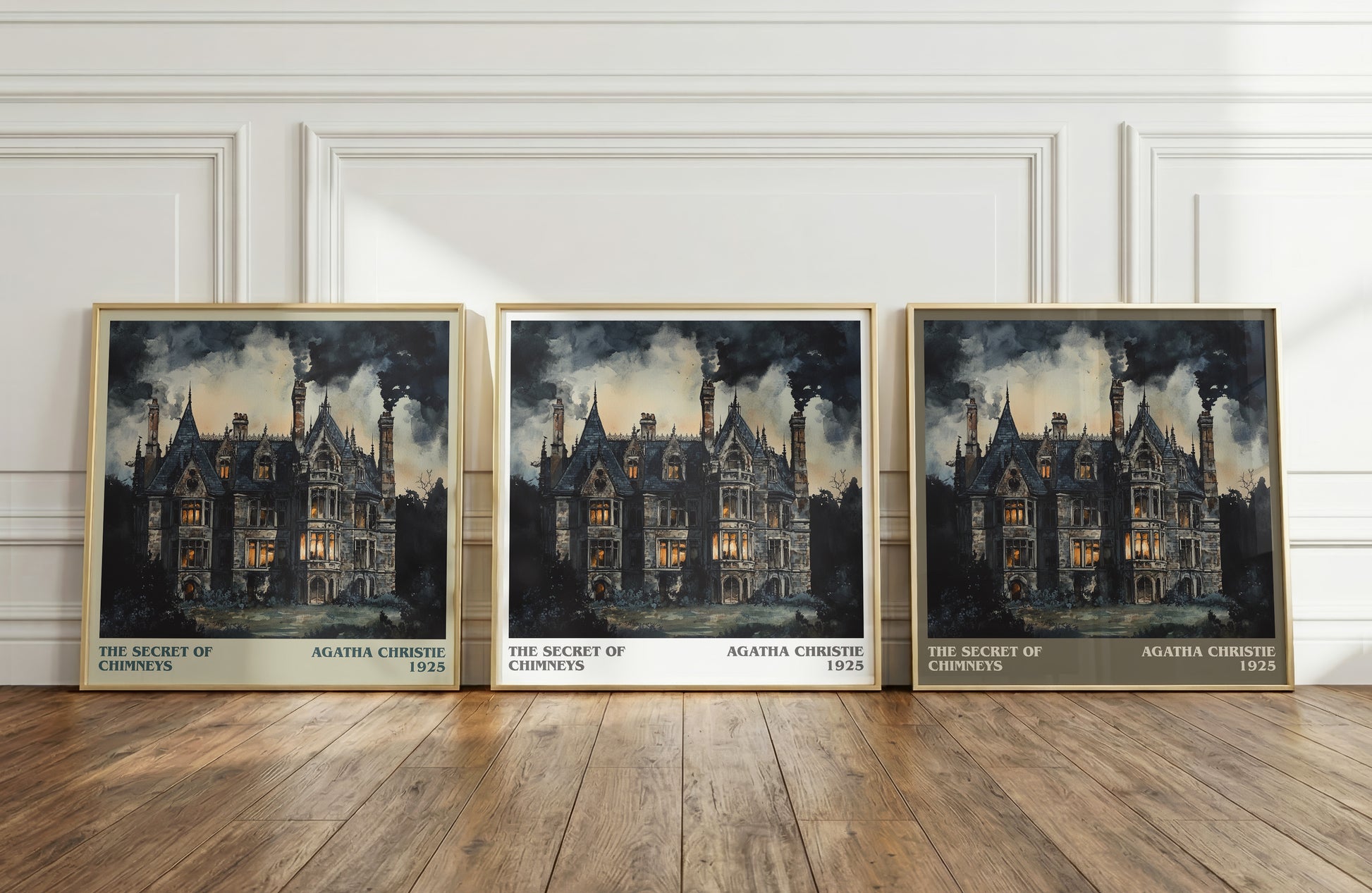 The Secret of Chimneys literary art print colour and style options – Agatha Christie book art