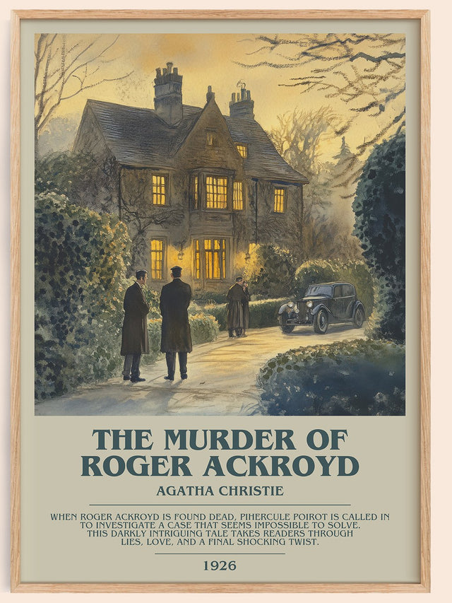 The Murder of Roger Ackroyd Bookish Wall Art by Agatha Christie