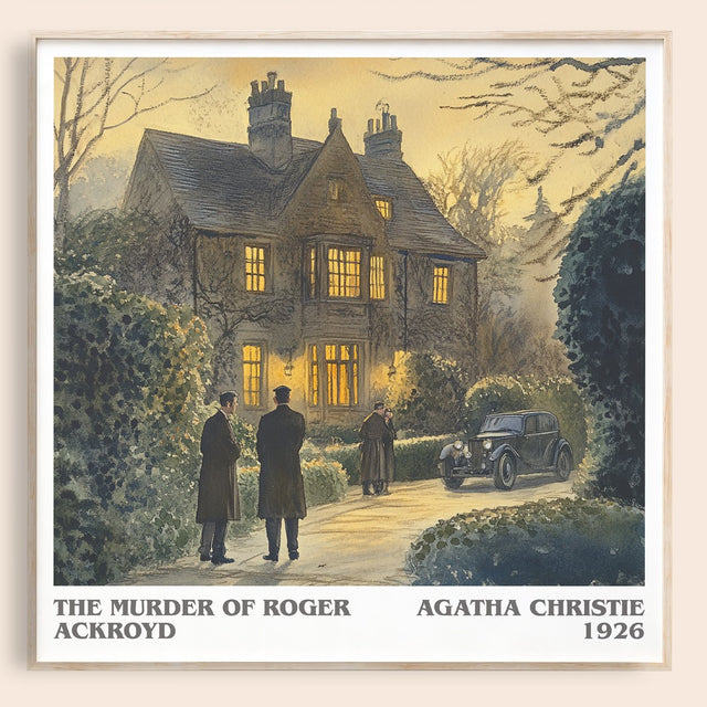 The Murder of Roger Ackroyd Literary Art Print by Agatha Christie