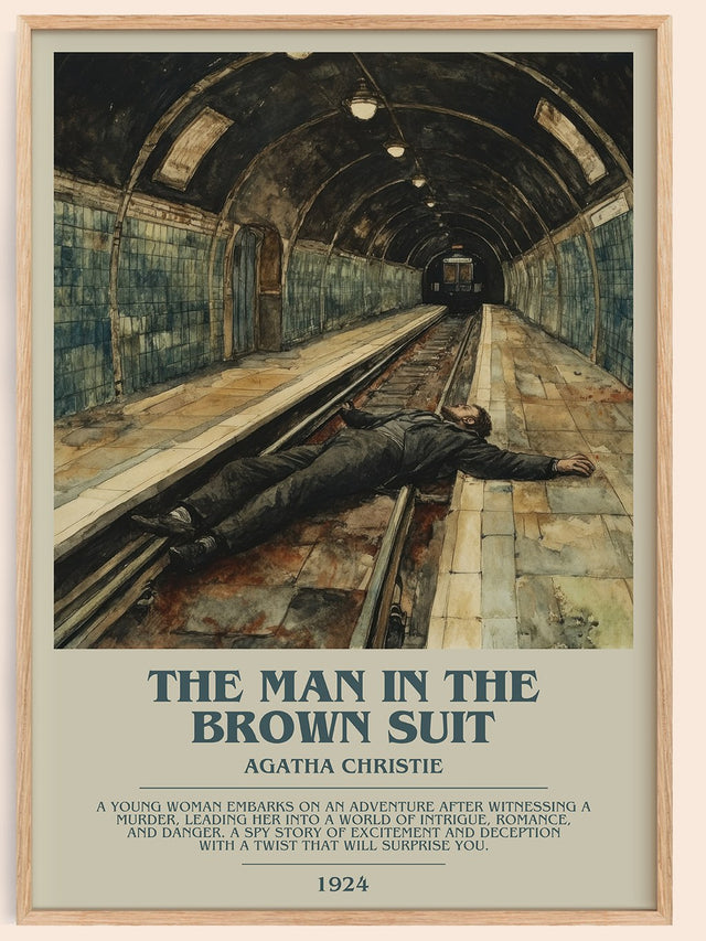 The Man in the Brown Suit Bookish Wall Art by Agatha Christie