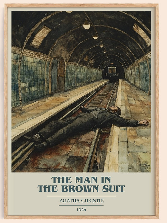 The Man in the Brown Suit Book Cover Poster by Agatha Christie