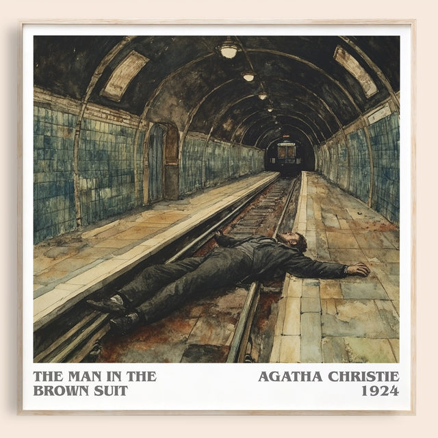 The Man in the Brown Suit Literary Art Print by Agatha Christie