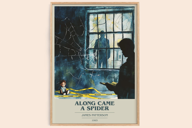 Along Came a Spider Book Cover Poster by James Patterson (Modern Minimalist style)