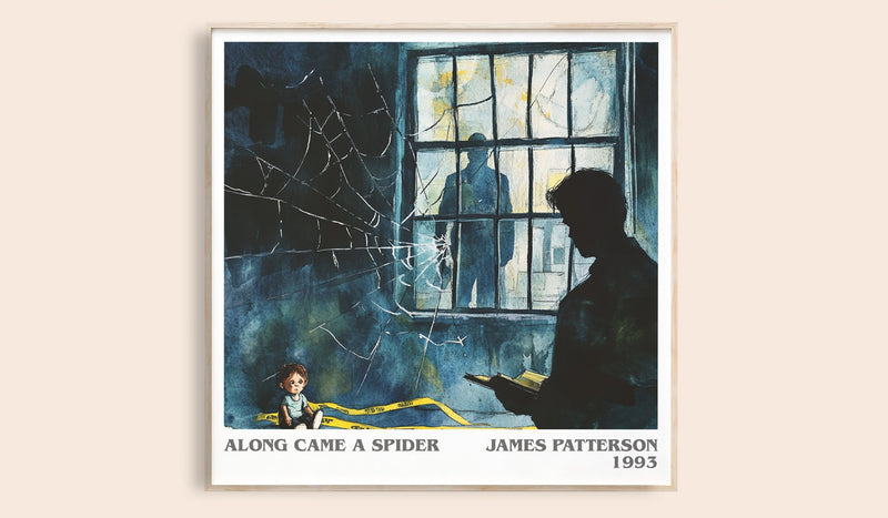 Along Came a Spider Literary Art Print by James Patterson (Square style)