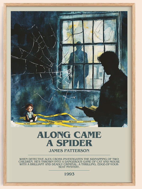 Along Came a Spider bookish book poster by James Patterson – framed literary art print