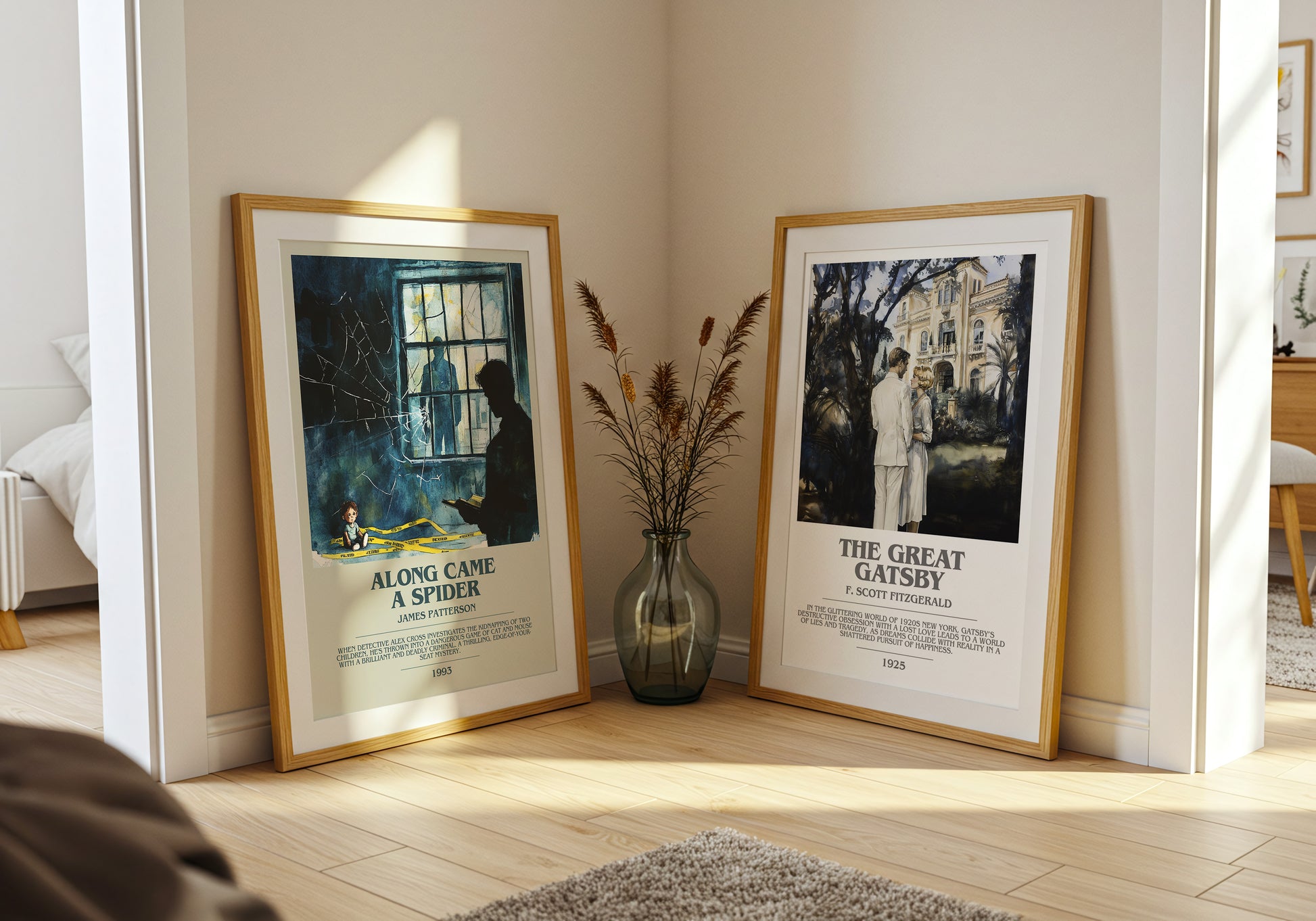 Along Came a Spider bookish book poster framed on wall – mystery wall art