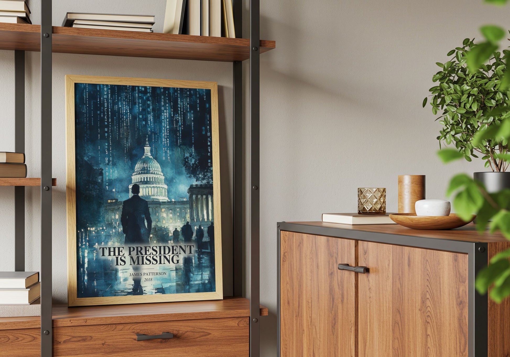 The President Is Missing book watercolour illustration paper finish options – matte satin gloss