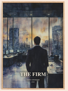 The Firm Book Watercolour Illustration by John Grisham
