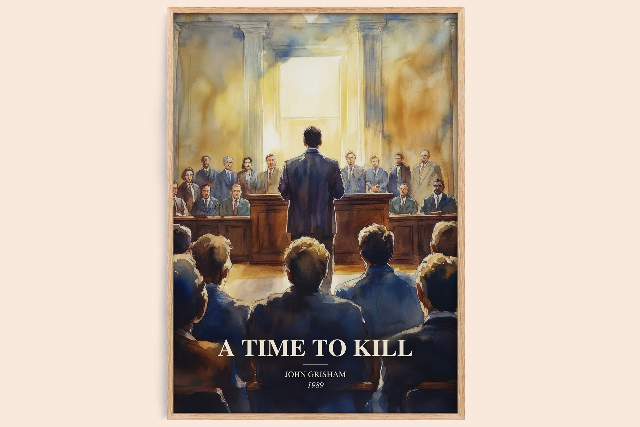 A Time To Kill Book Watercolour Illustration by John Grisham